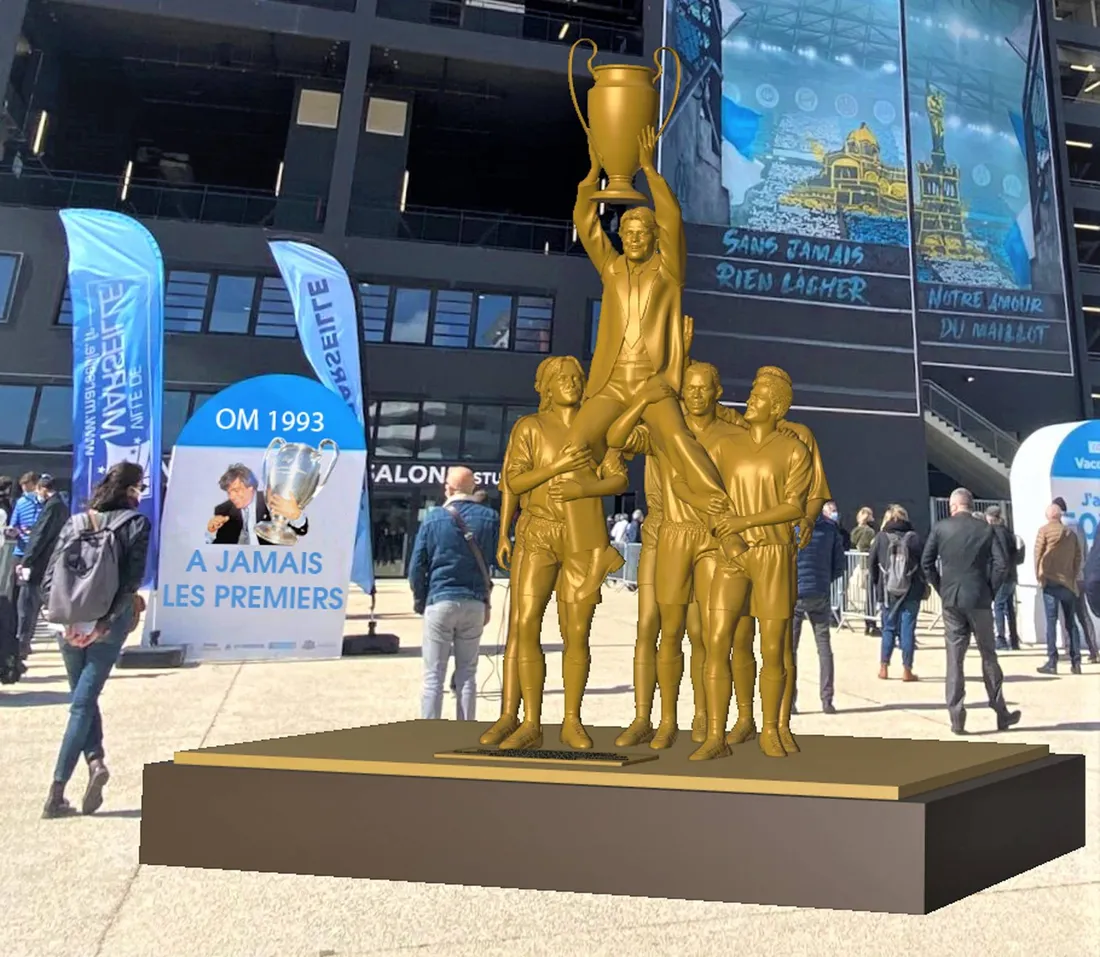 OM : une statue de Bernard Tapie inaugurée le 16 mai devant le Vélodrome