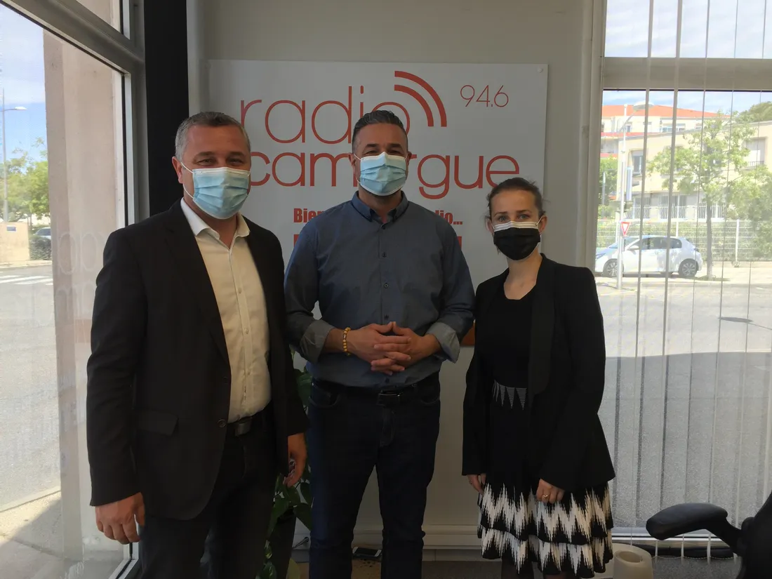 Mandy Graillon et Martial Alvarez,  candidat aux élections départementales.