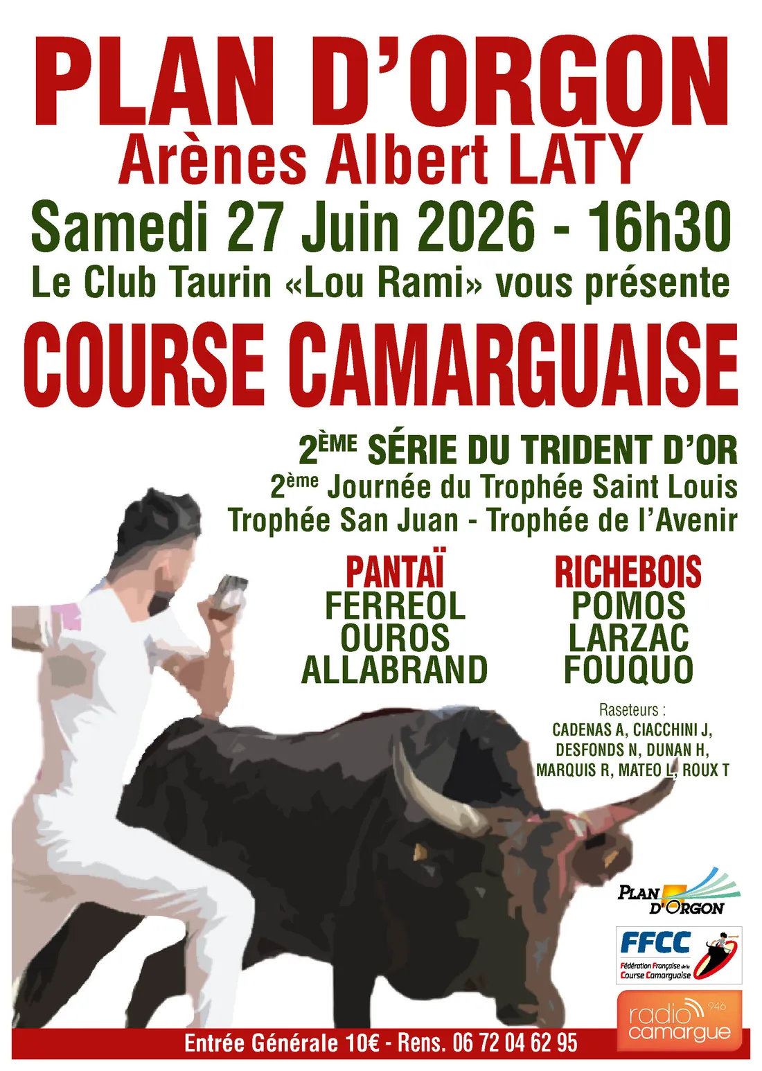 Course camarguaise à Plan d’Orgon : une journée d’exception dans les arènes Albert Laty le 27 juin