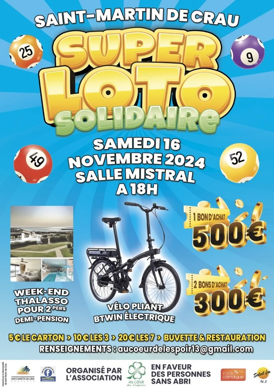 Loto solidaire pour les sans-abris à Saint-Martin-de-Crau