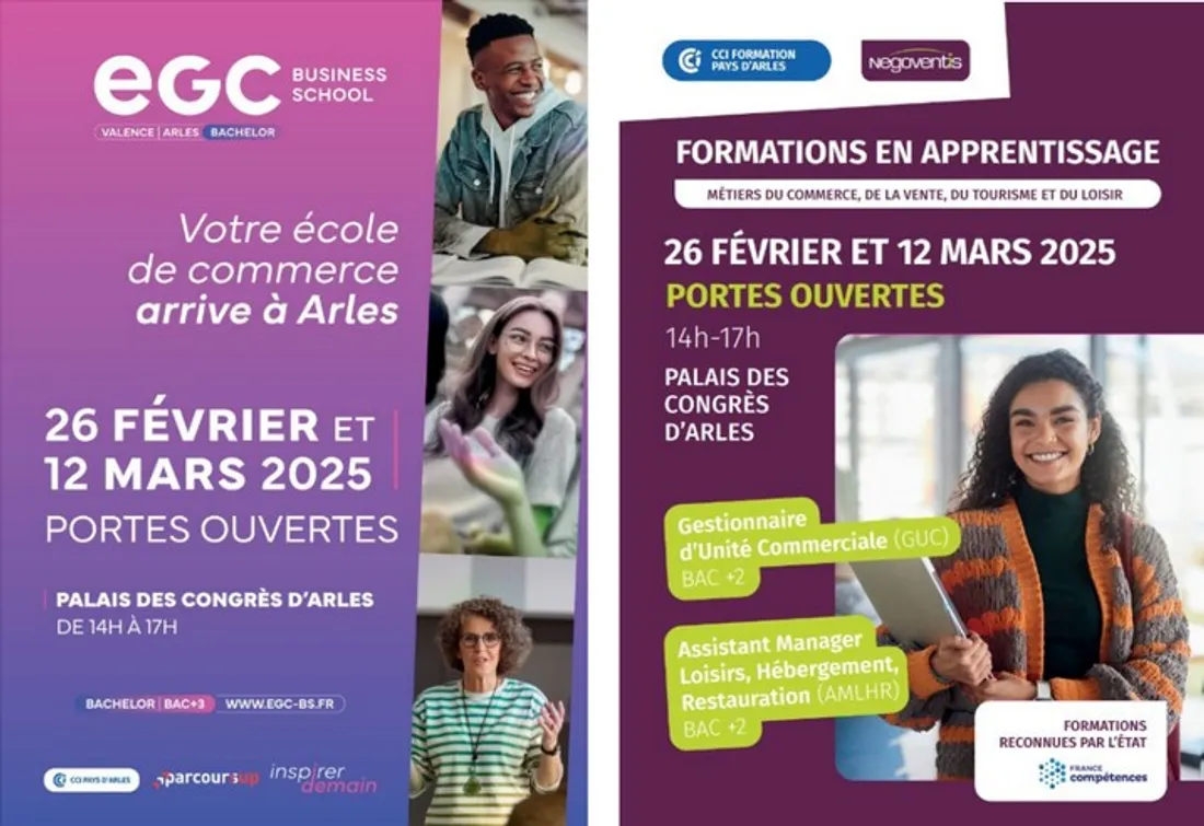 Découvrez les Formations EGC Business School et Négoventis à la CCI du Pays d'Arles ce mercredi 