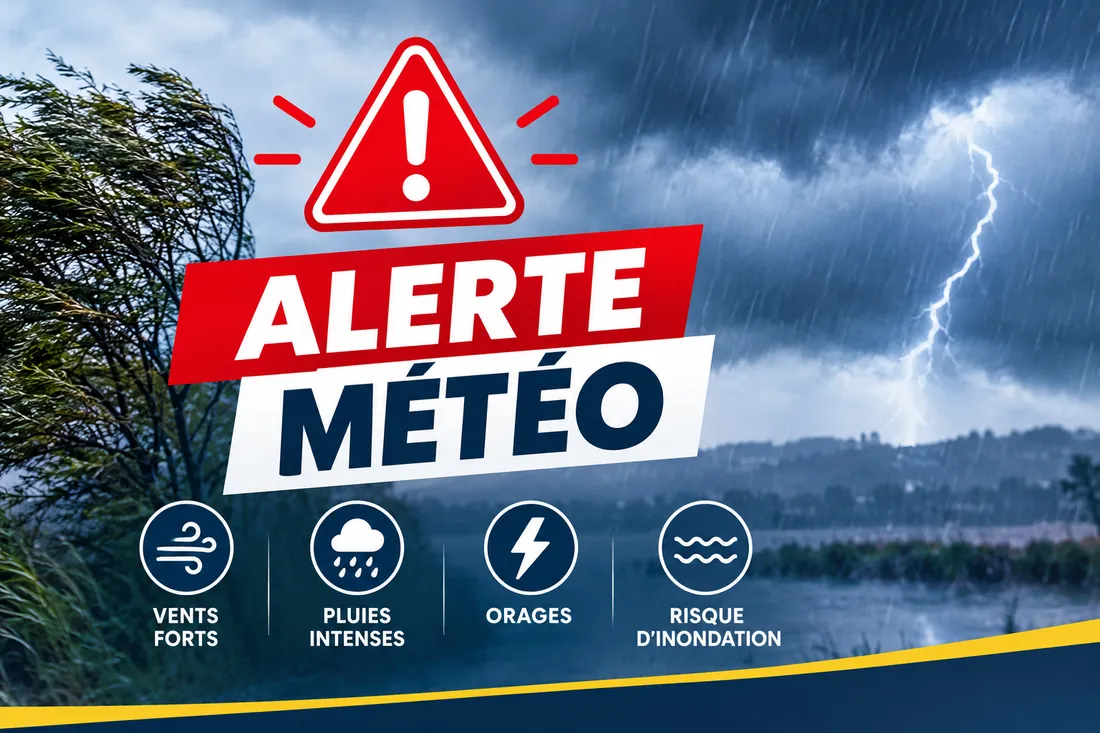 ALERTE MÉTÉO : de forts orages et des pluies intenses attendus lundi et mardi  
