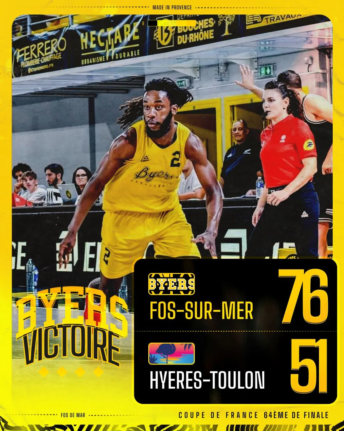 [ SPORT - BASKETBALL ] Coupe de France: Belle entrée en matière pour le Fos Provence Basket 