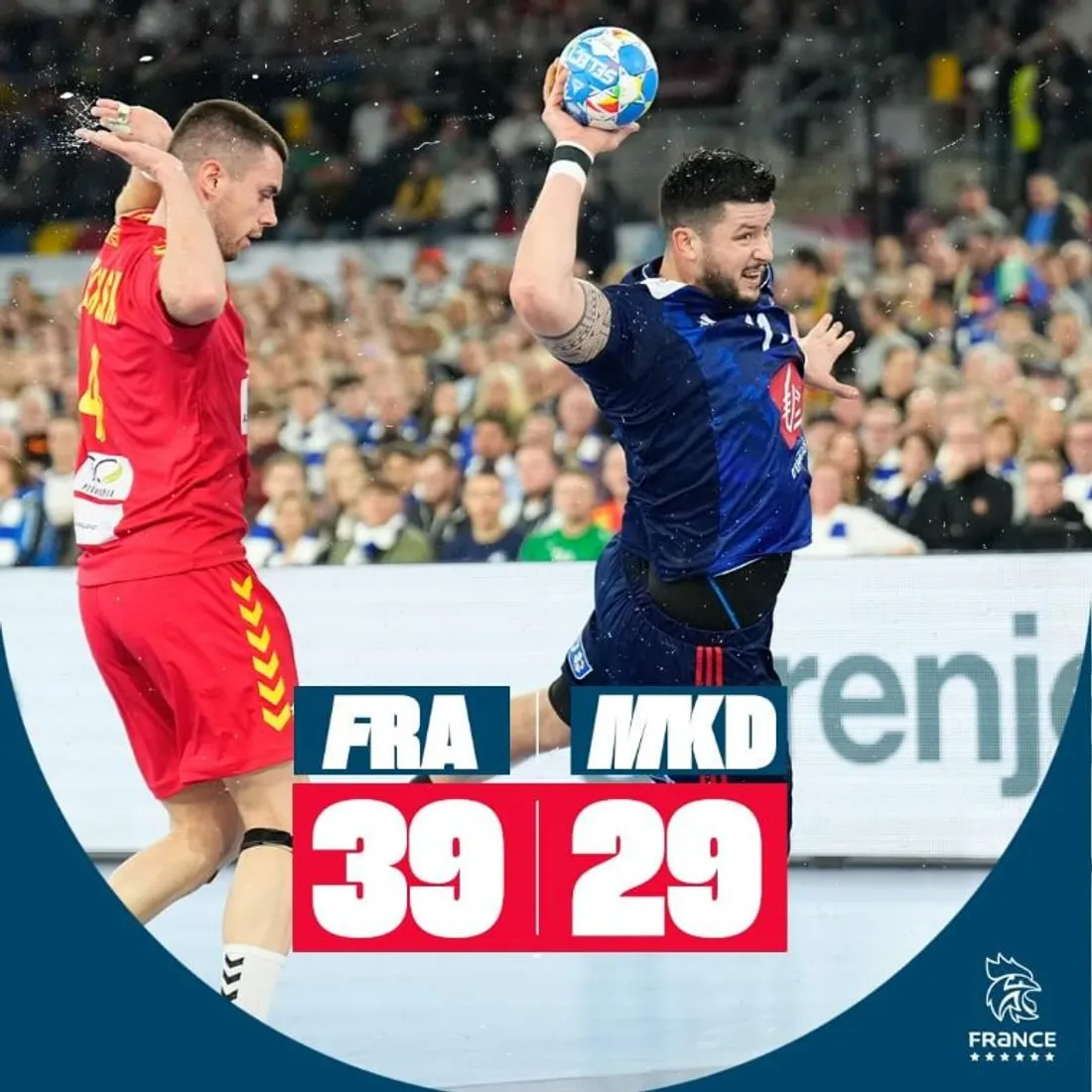 [ SPORT - HANDBALL ] Euro Masculin 2024: La France l'emporte haut la main face à la Macédoine 