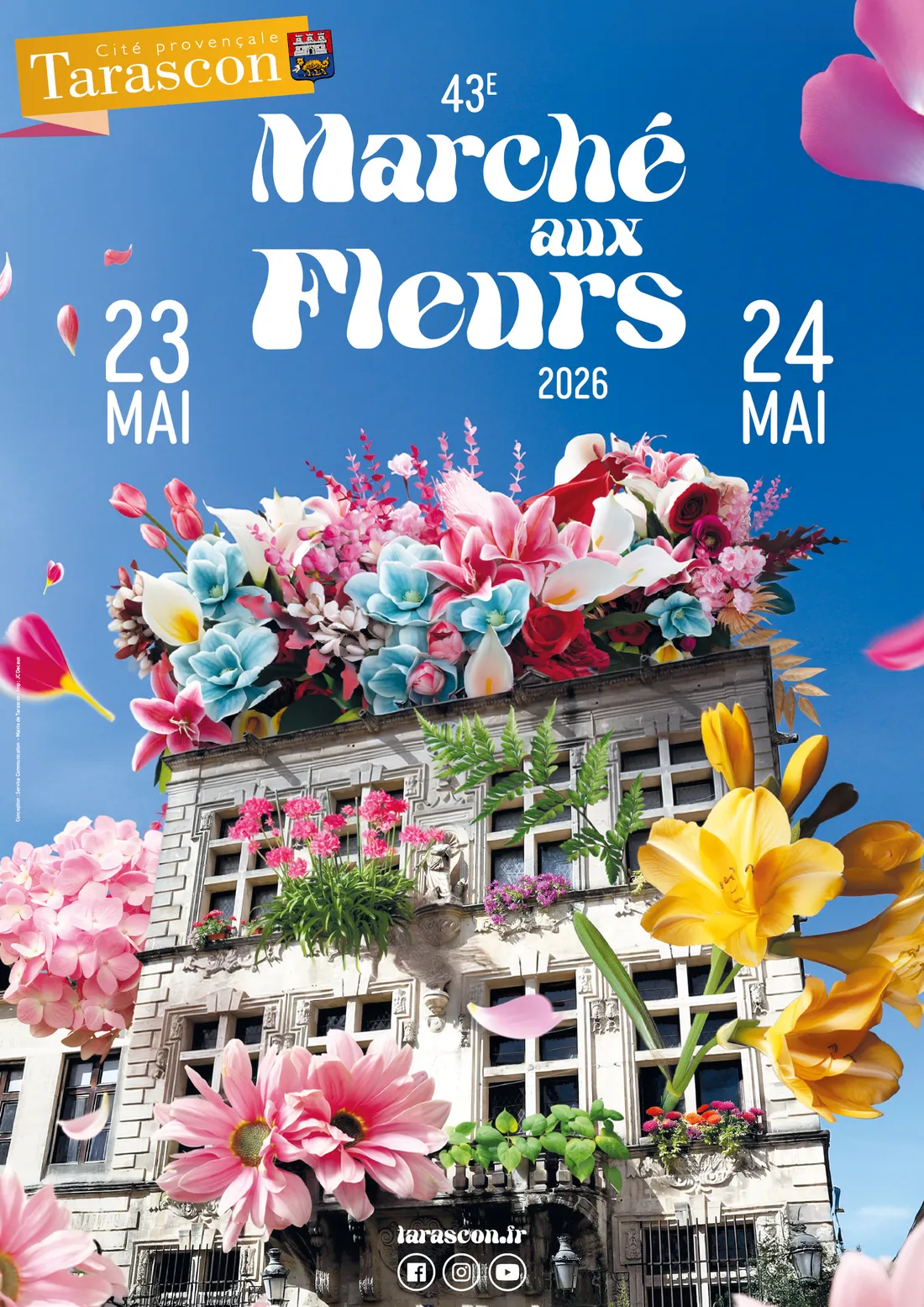 Tarascon s’éveille en un jardin extraordinaire avec son Marché aux Fleurs 2026