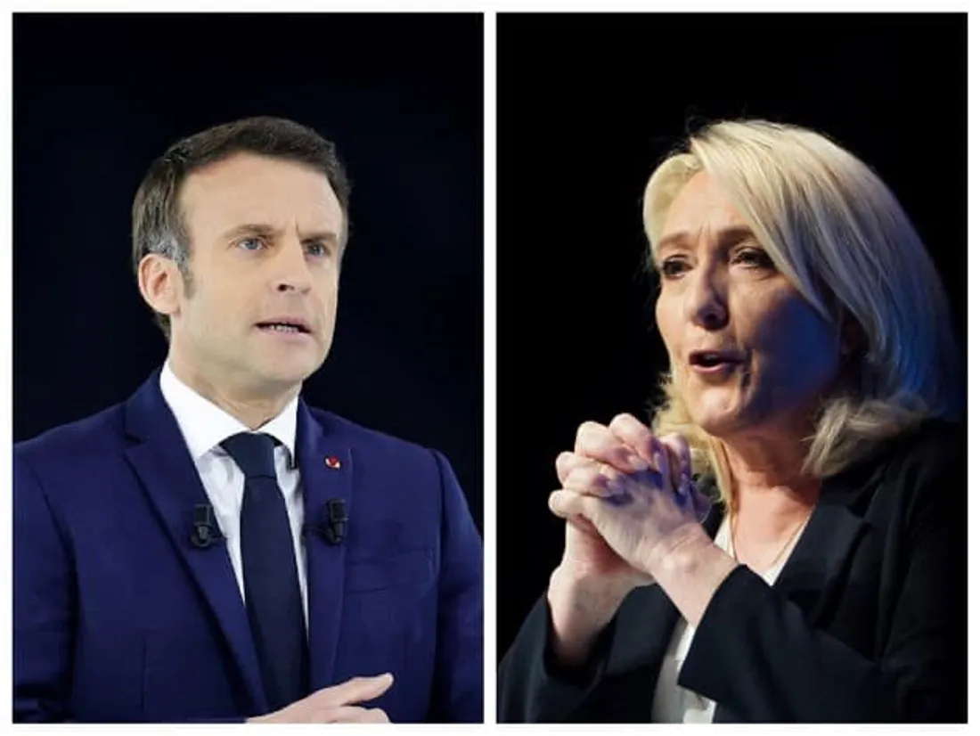 [ SOCIETE / ELECTION ]: Emmanuel Macron, 27%. Marine Le Pen, 23%.