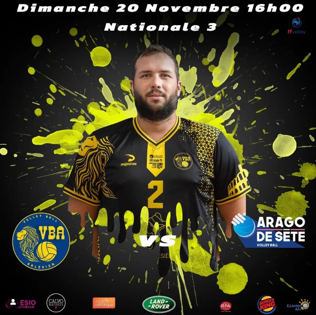 [ SPORT ] Volleyball/N3: Le VBA reçoit l'Arago de Sète ce dimanche 20 novembre