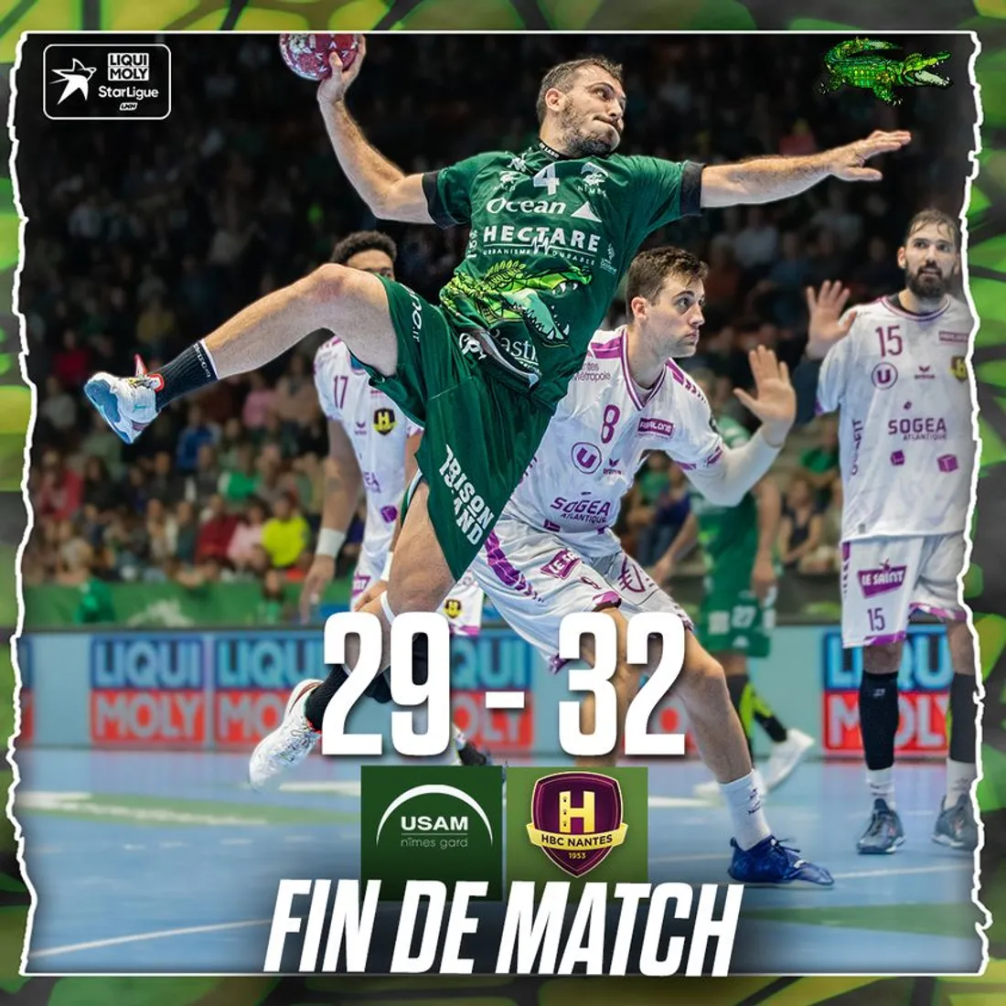 [ SPORT ] Handball/LiquiMollyStarligue: Les green crocos en perte de régime face à Nantes