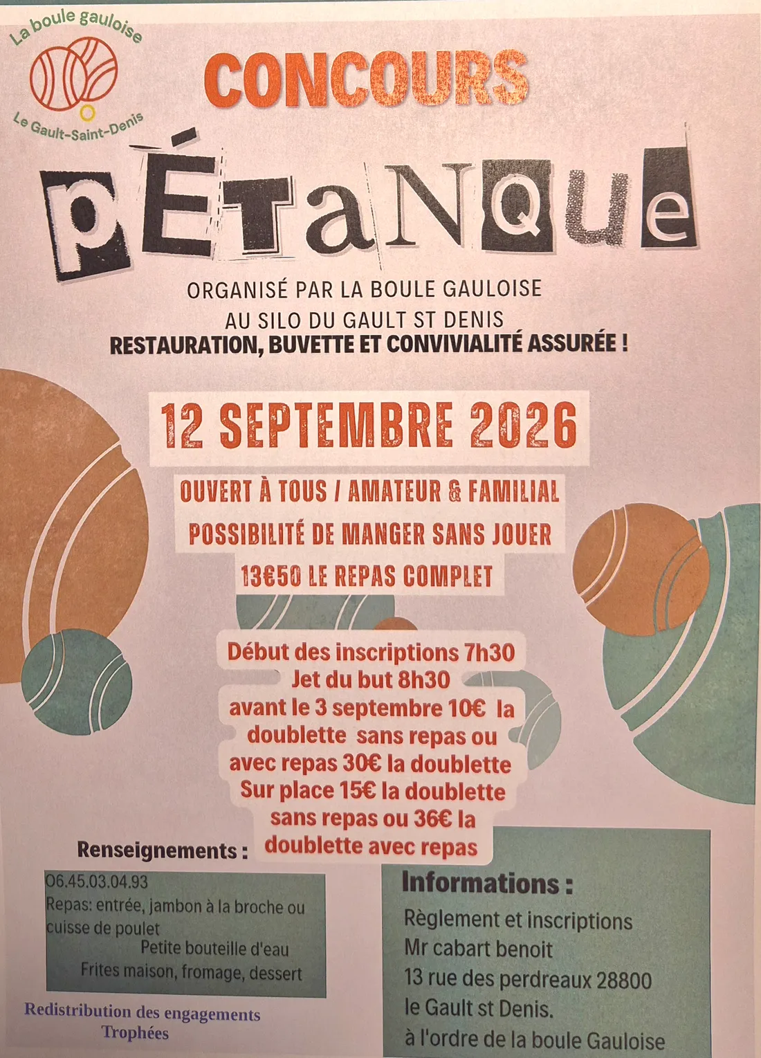 LE GAULT-SAINT-DENIS - Concours de pétanque