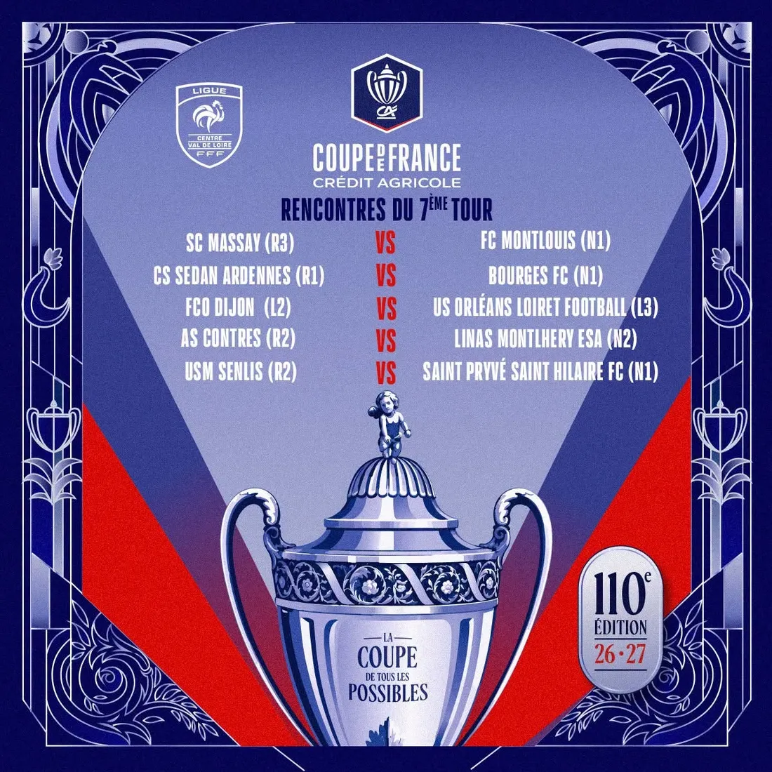 7e Tour de la coupe de France /Ligue Centre-Val de Loire de Football