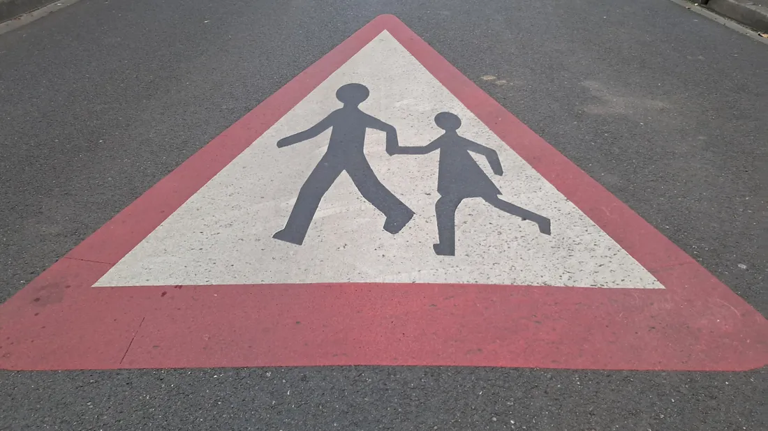 Ecole, classe, panneau route, Education