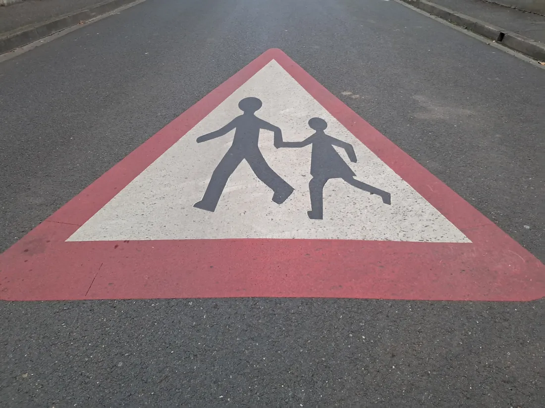 Ecole, classe, panneau route, Education