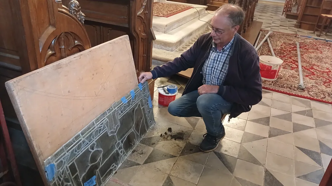 rénovation vitraux de église Dancy / Patrick Charpentier