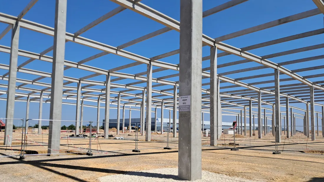 Travaux, centre distribution Amazon, travaux, juin 2025, Illiers-Combray