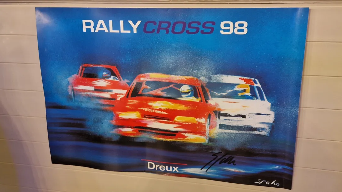 La première affiche du Rallycross de Dreux, réalisé par un artiste local en 1998