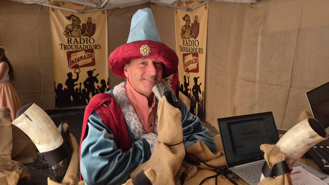 Philippe Vigier, Maire de Châteaudun sur le studio de Radio Troubadours à la Foire aux Laines