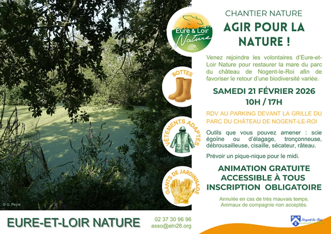 NOGENT-LE-ROI - Chantier nature : chantier mare