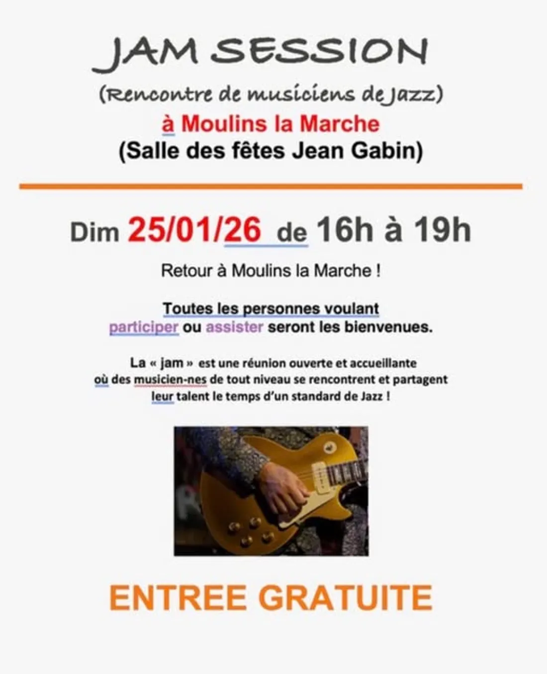 MOULINS-LA-MARCHE (61) - Jazz Session