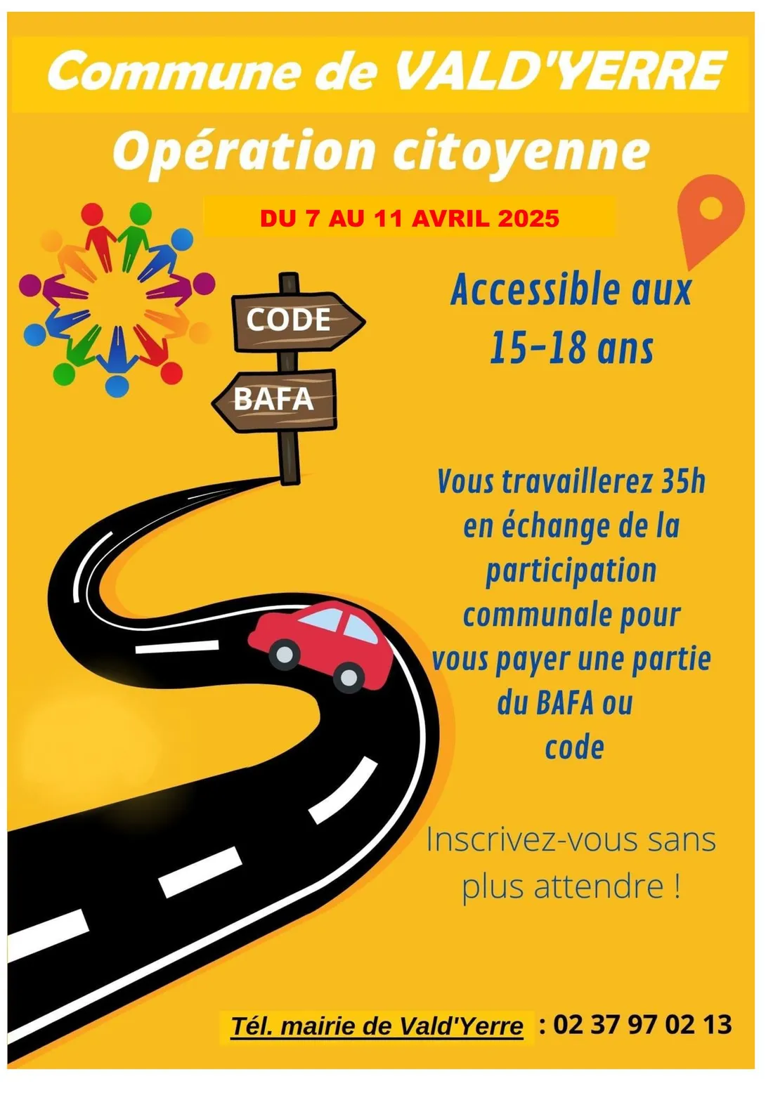 Affiche de la prochaine Opération Citoyenne à Vald'Yerre