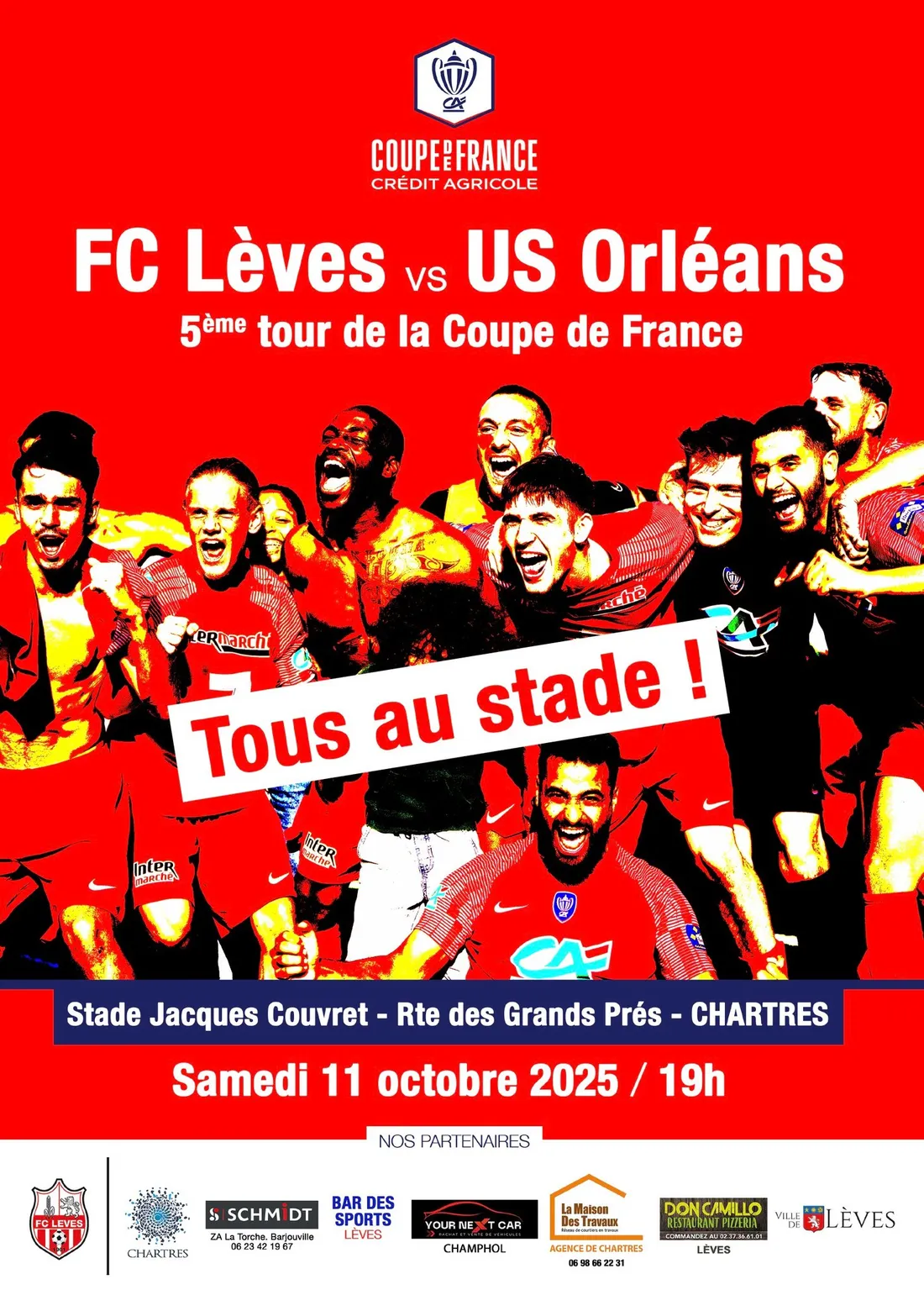 Fc Lèves/Orléans ce samedi 11 octobre 2025