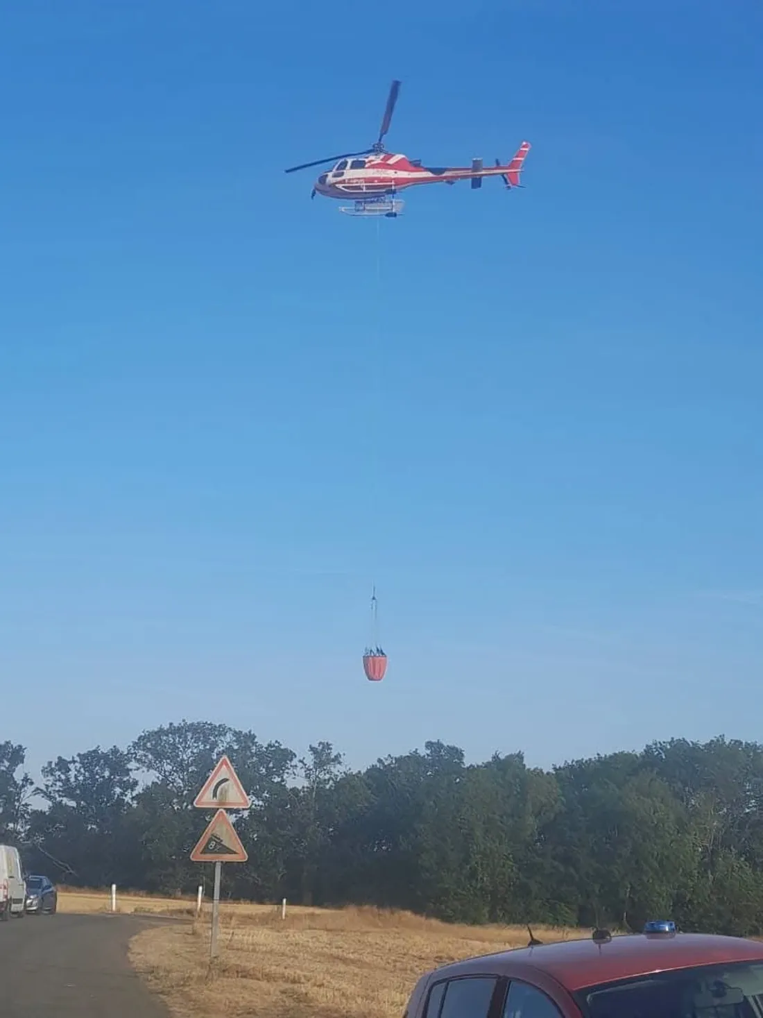 hélicoptère feu