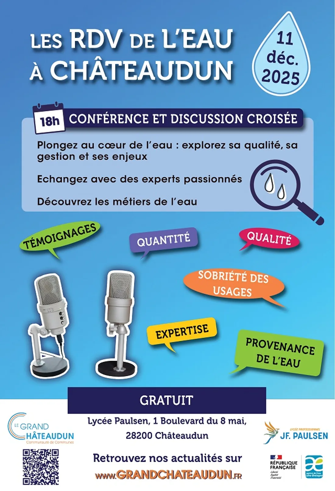 CHÂTEAUDUN - Les RDV de l'eau : conférence et discussion croisée