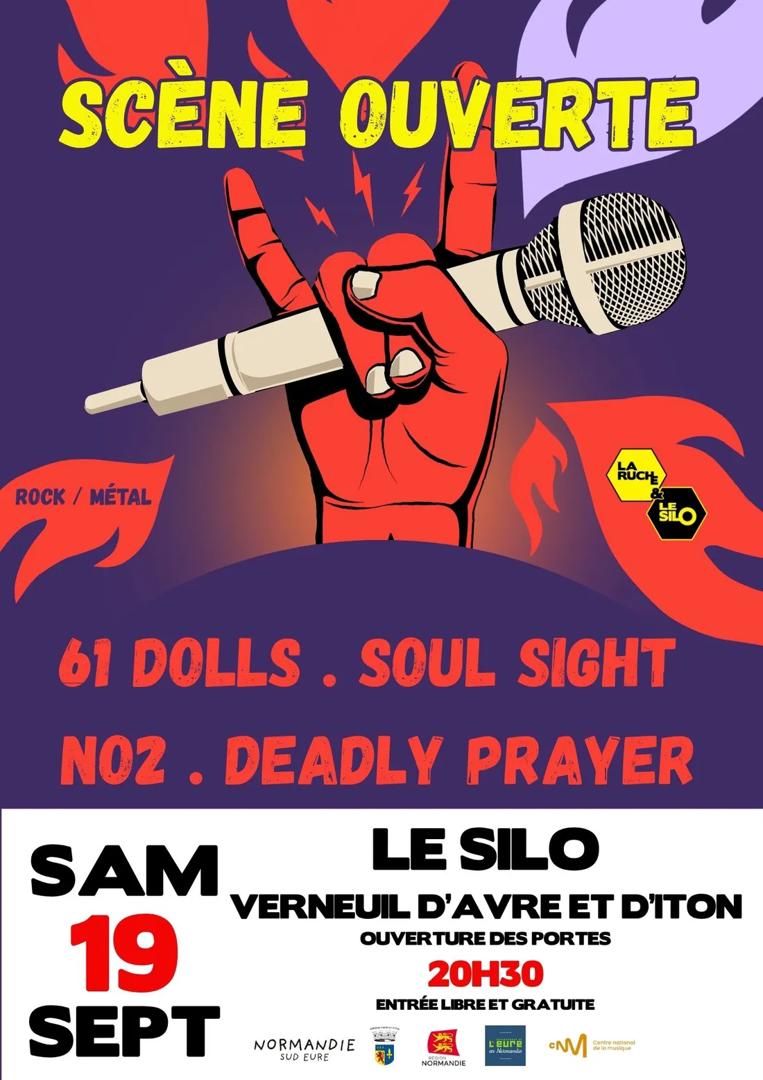 VERNEUIL-SUR-AVRE (27) - Scène ouverte : 61 DOLLS + SOUL SIGHT + NO2 + LAZARE