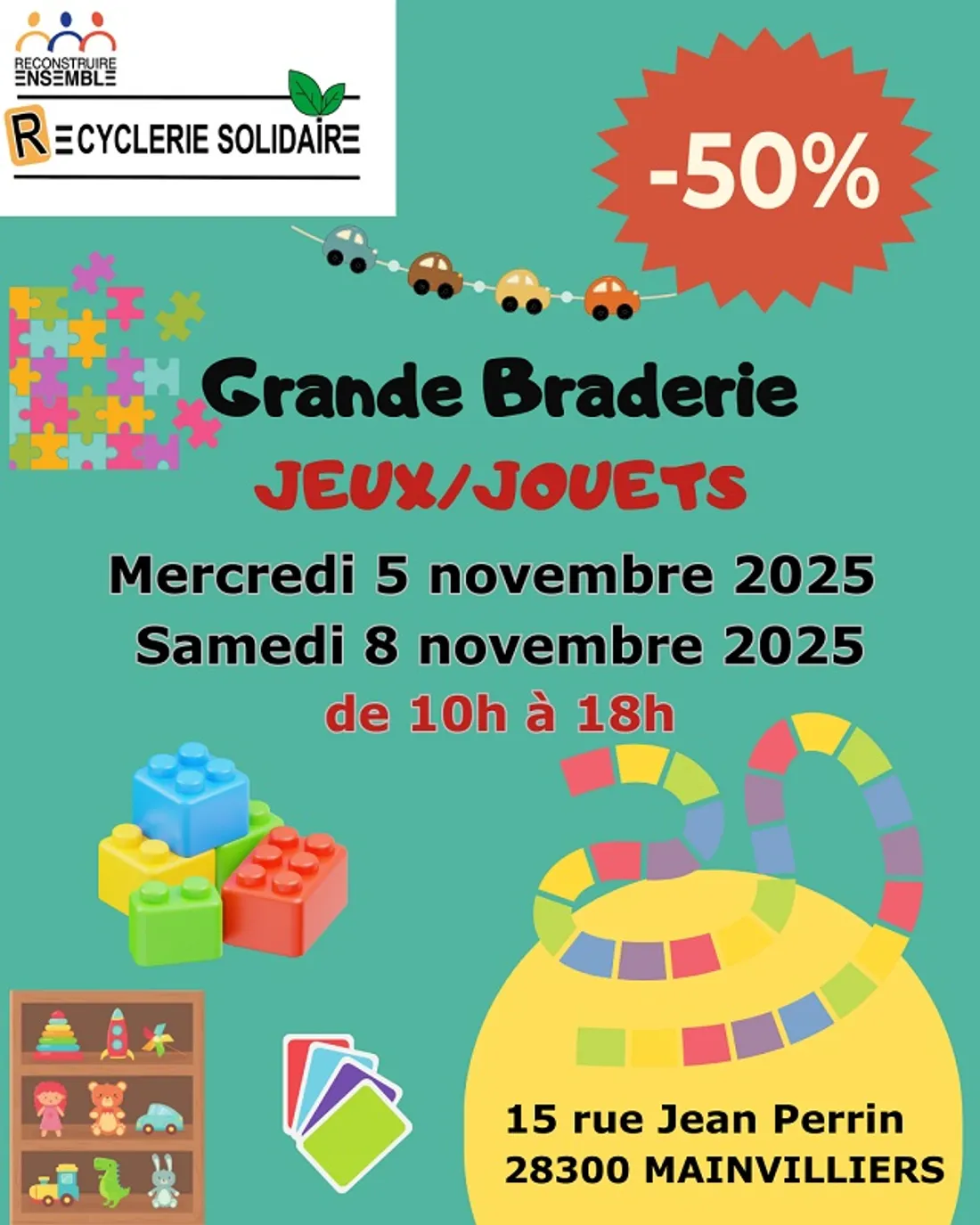 MAINVILLIERS - Grande braderie jeux et jouets de la Recyclerie Solidaire