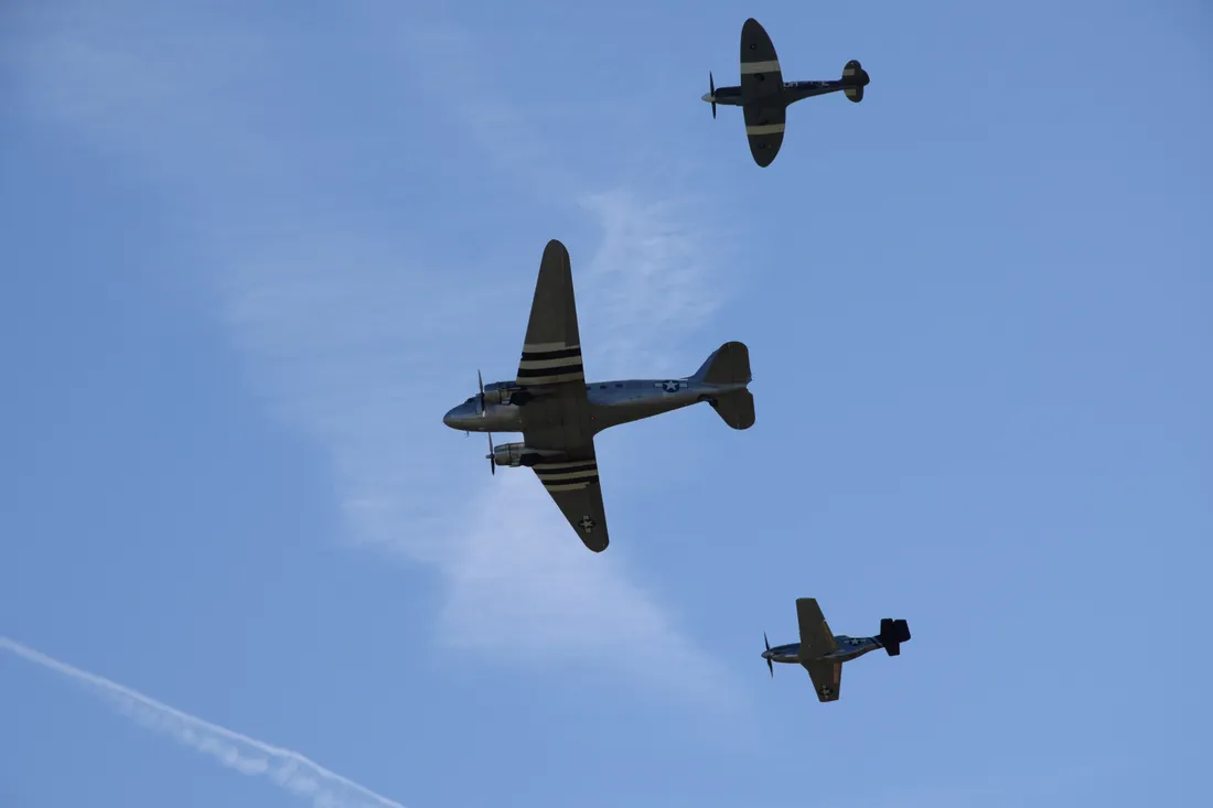 avion en vol formation