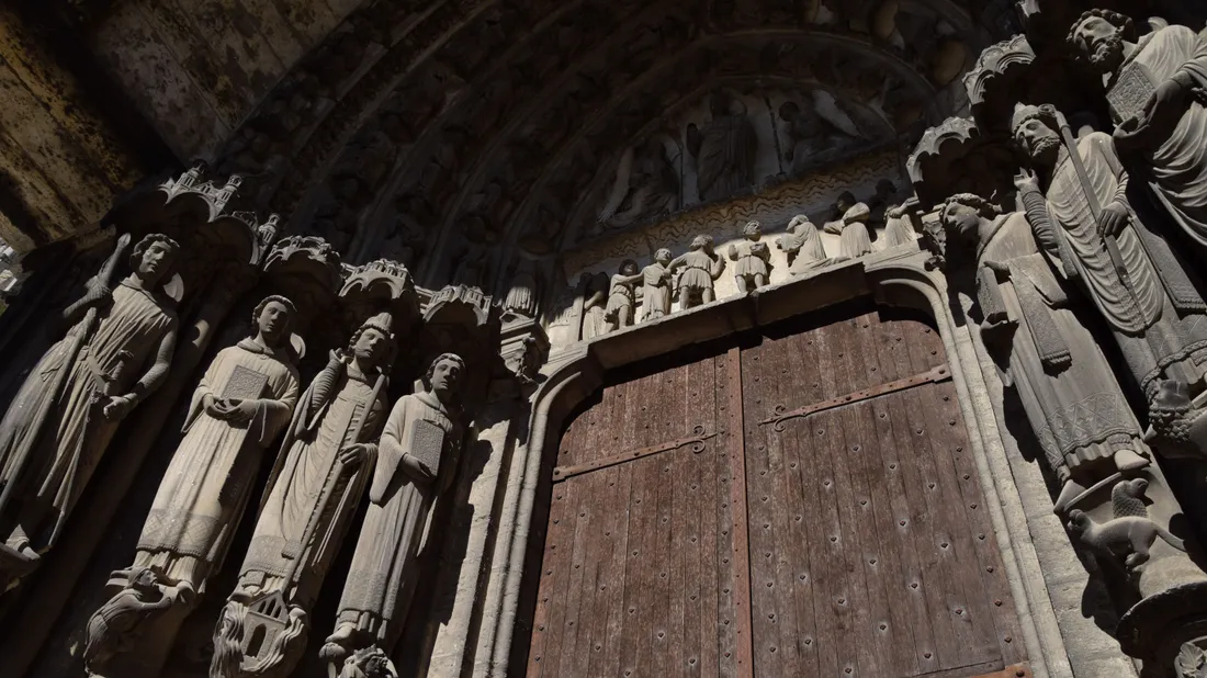 sarcophage, cathédrale, chartres