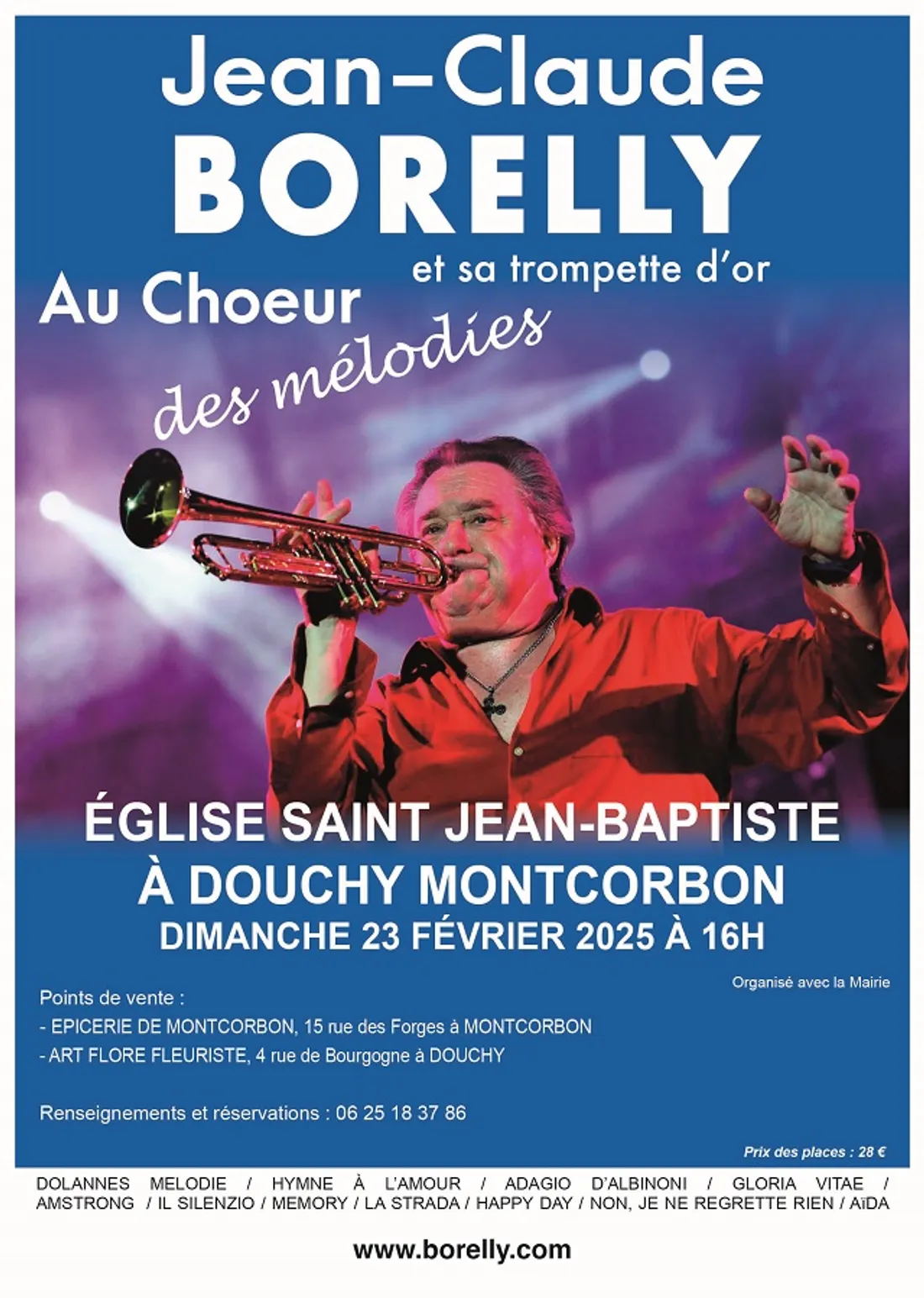 DOUCHY-MONTCORBON (45) - Concert : Jean-Claude Borelly et sa trompette d'or