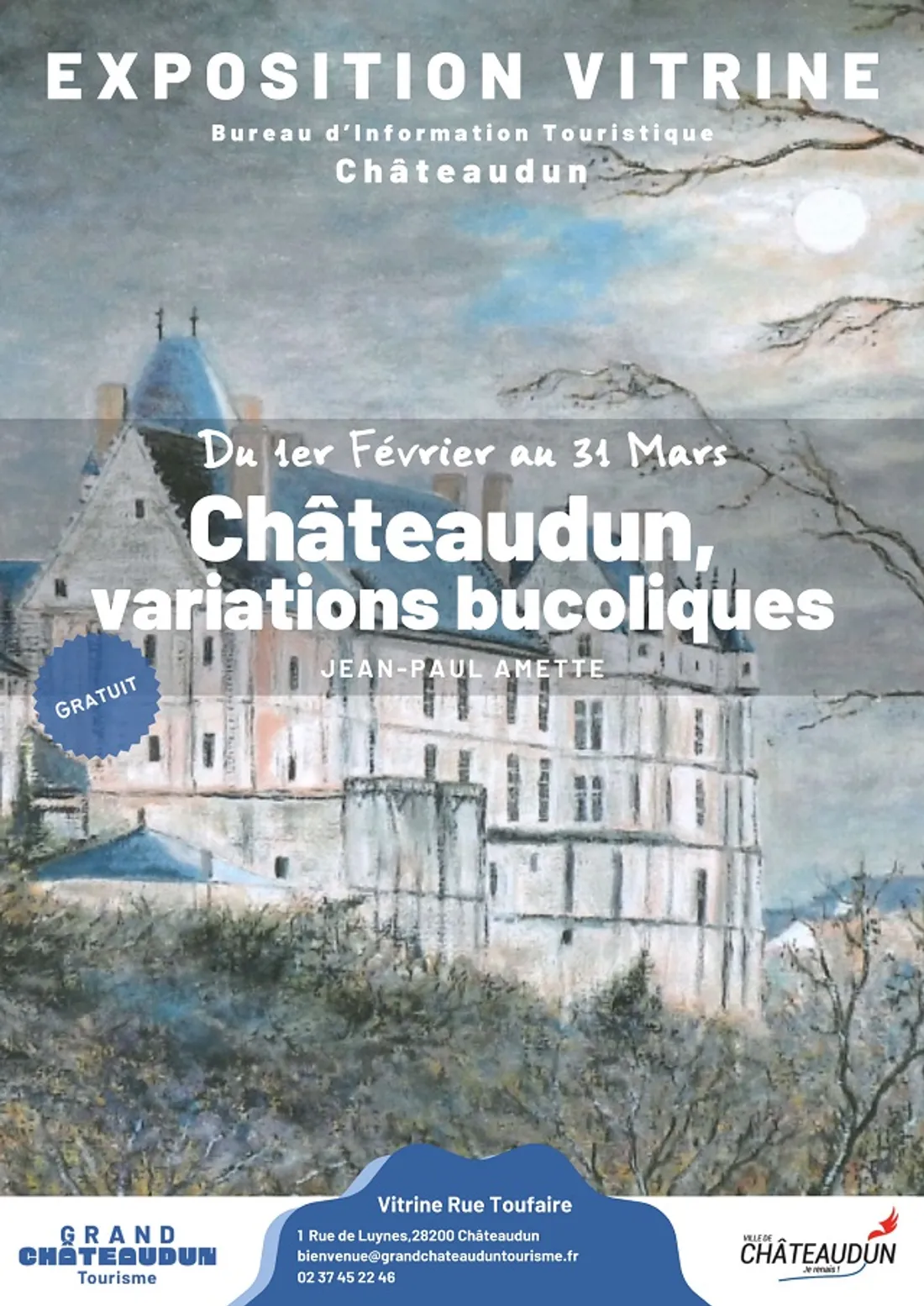CHÂTEAUDUN - Exposition : Châteaudun, variations bucoliques – Jean-Paul Amette