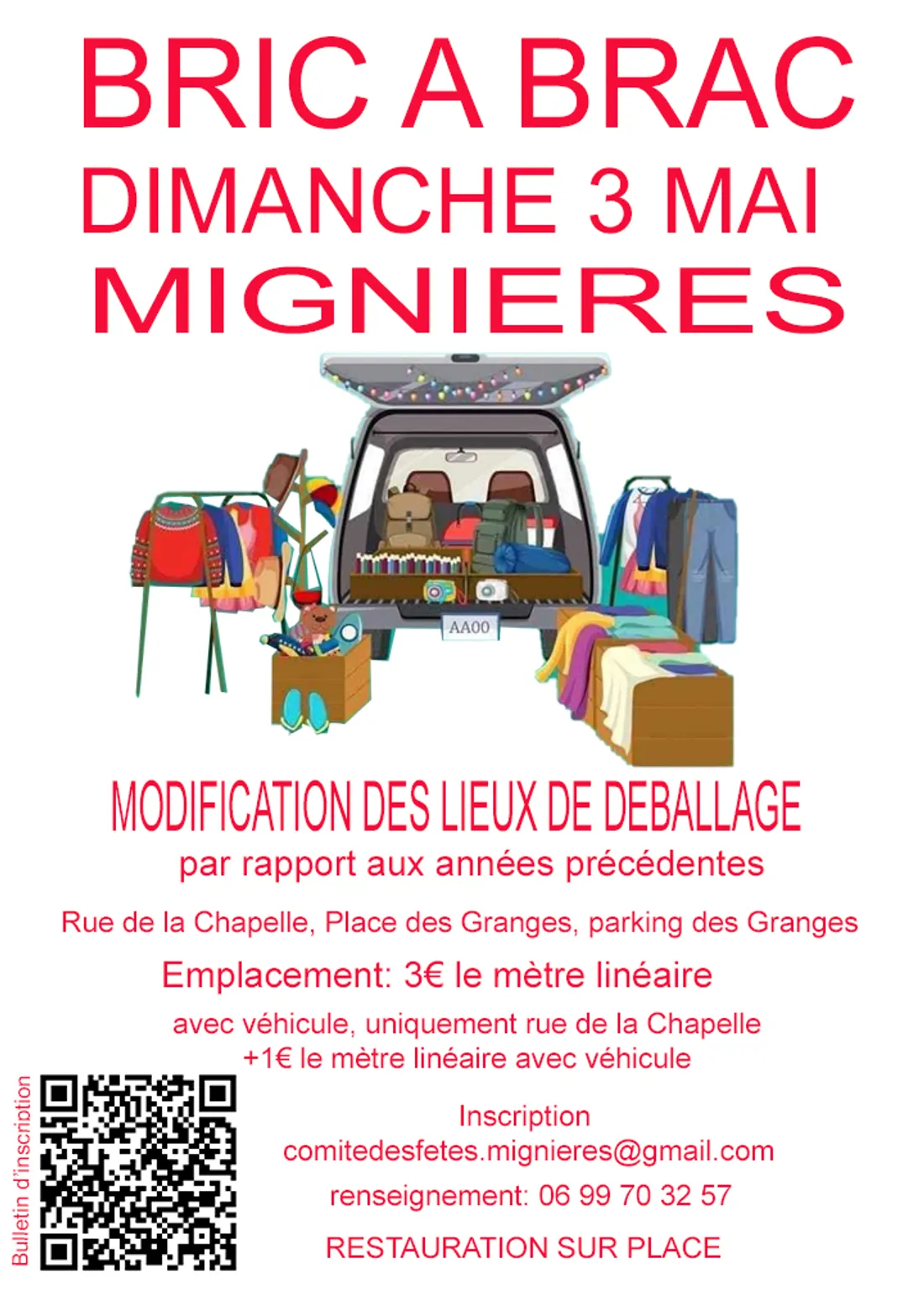 MIGNIÈRES - Bric-à-brac du comité des fêtes