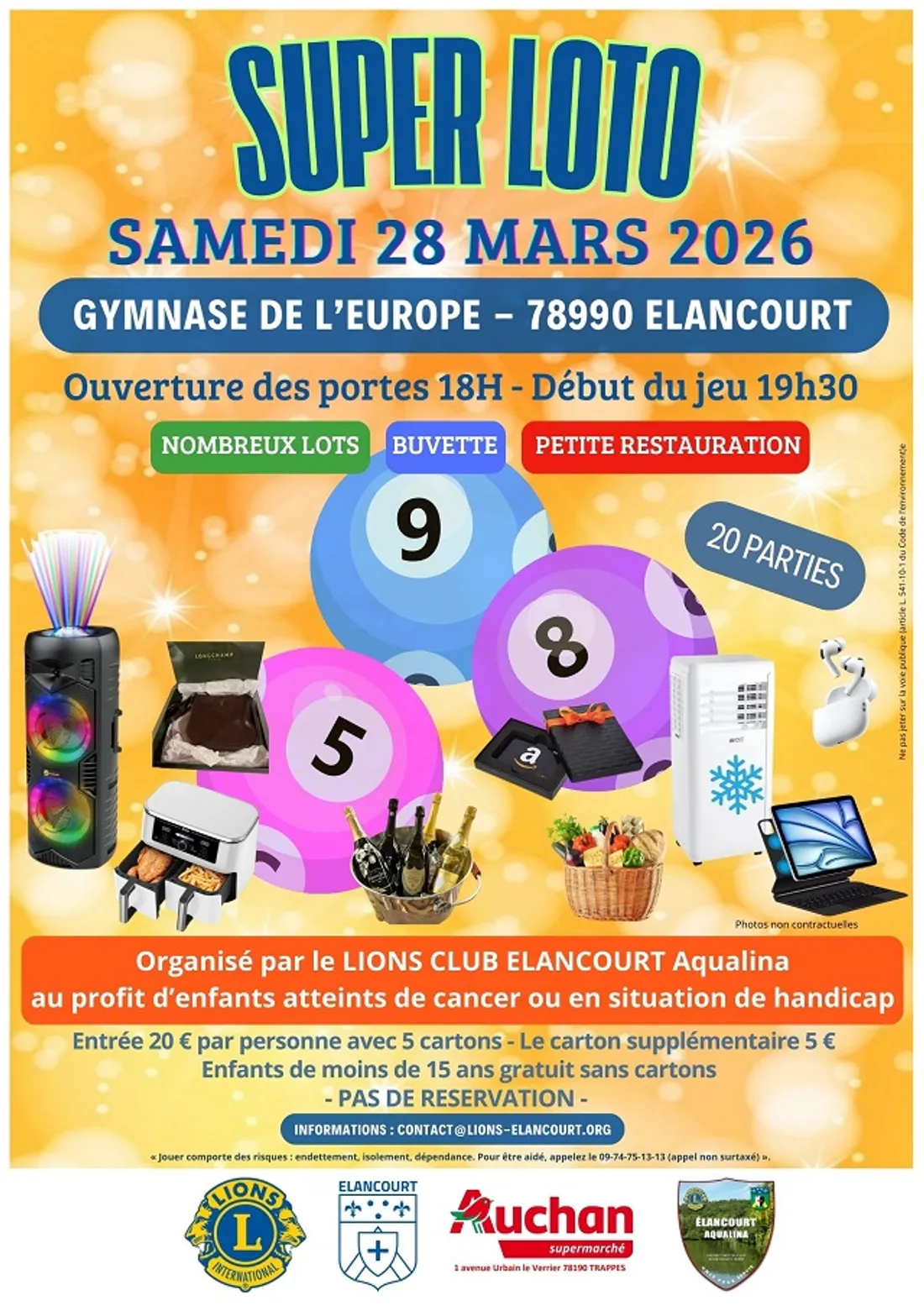 ÉLANCOURT (78) - Loto caritatif du Lions Club