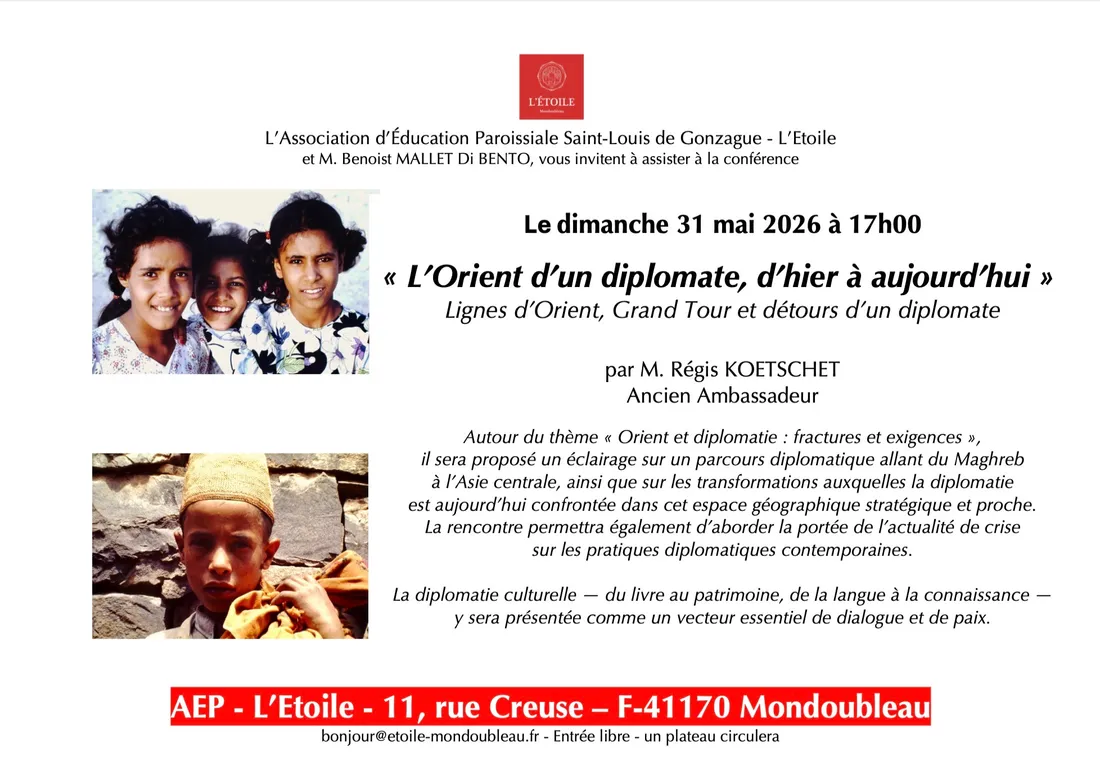 MONDOUBLEAU (41) - Conférence : L'Orient d'un diplomate, d'hier à aujourd’hui