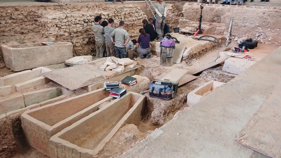 fouilles église Saint-Martin-au-Val / Archéologie