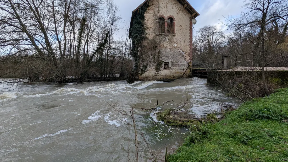 rivière eaux agité crue inondation