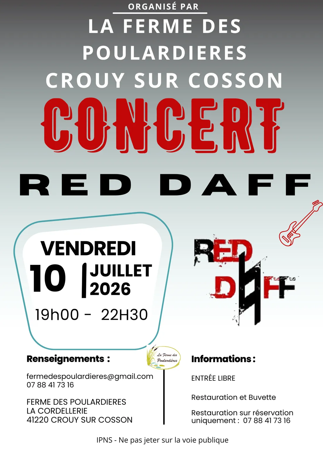 CROUY-SUR-COSSON (41) - Repas concert