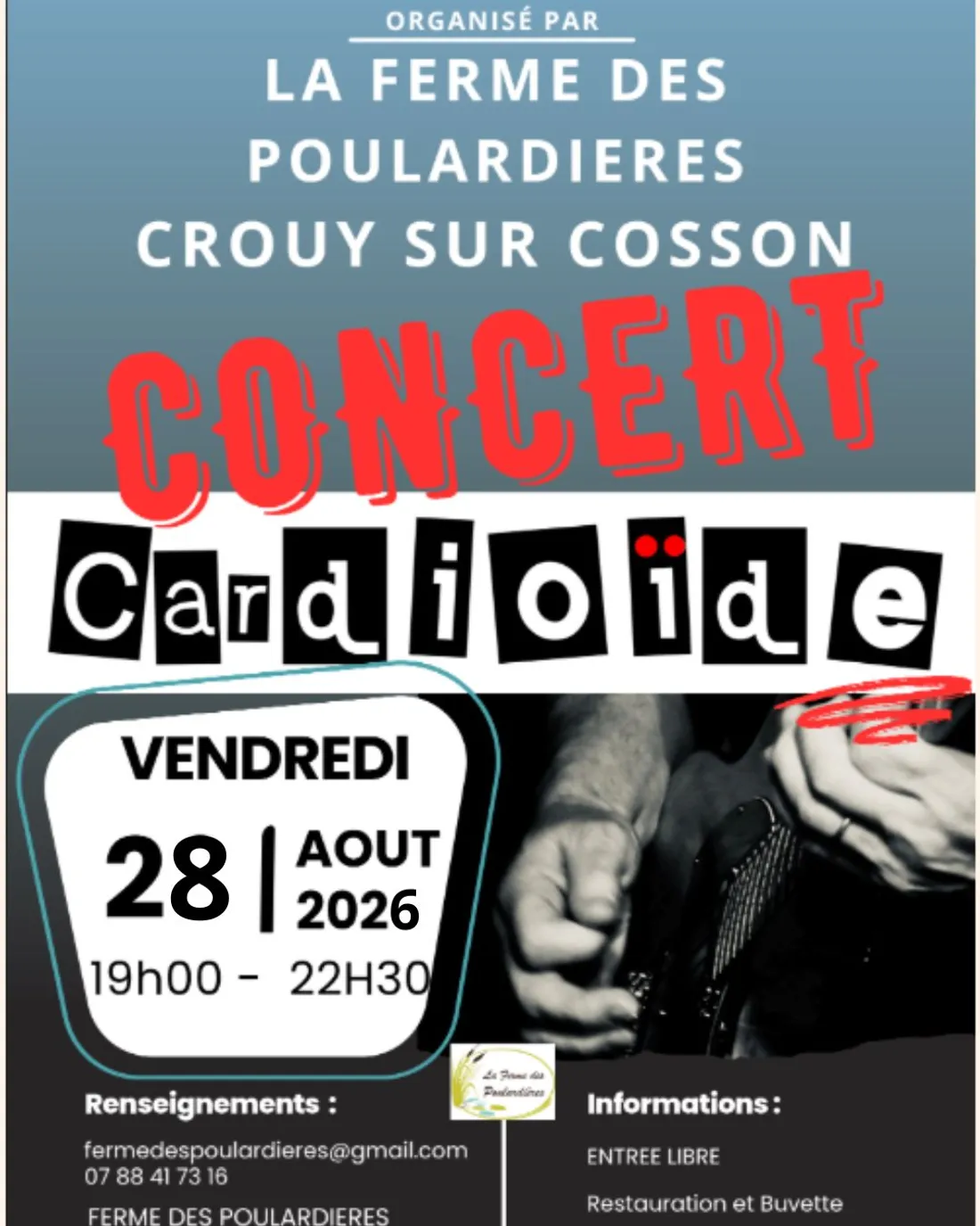 CROUY-SUR-COSSON (41) - Repas concert : Cardioïde