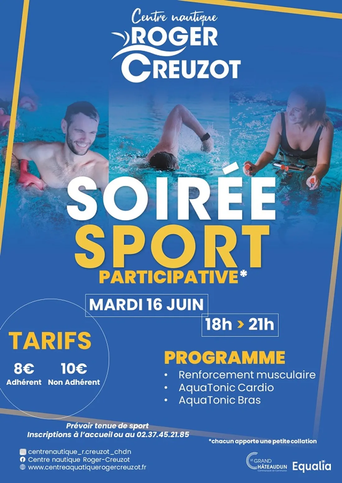 CHÂTEAUDUN - Soirée sport participative au centre nautique