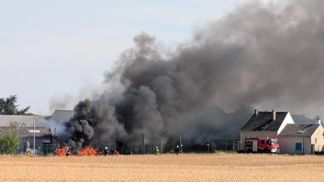 incendie industriel Sancheville 9 juillet 2026 