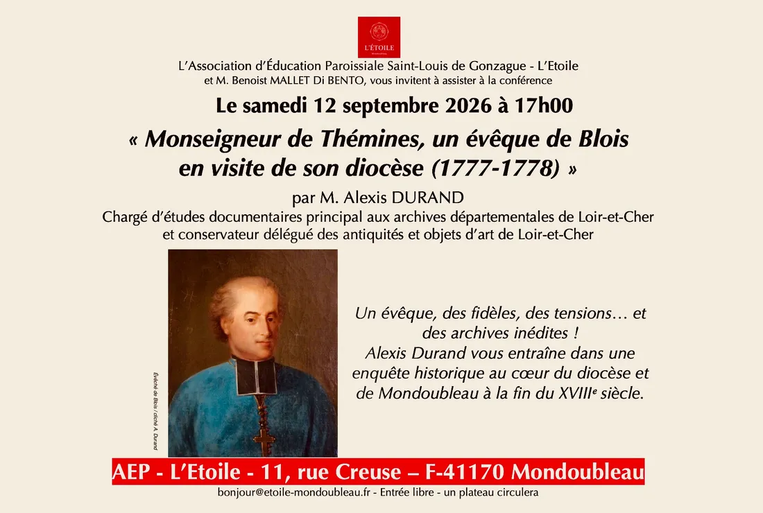 MONDOUBLEAU (41) - Conférence : Monseigneur de Thémines, un évêque de Blois 