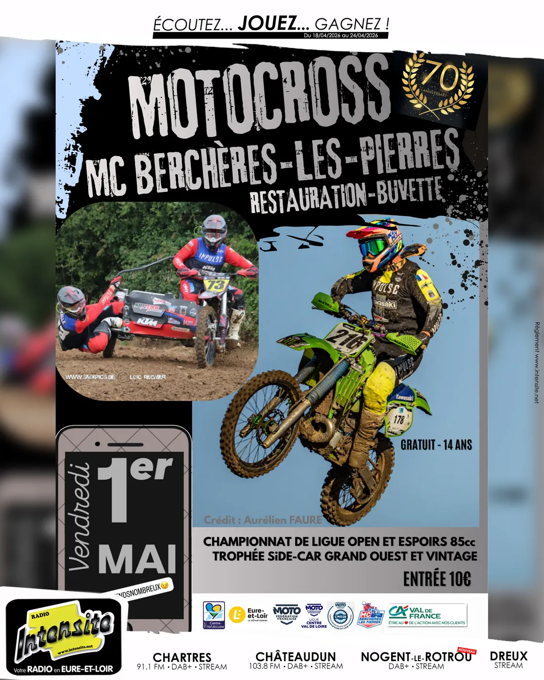 Passez votre 1er mai au motocross de Berchères-les-Pierres