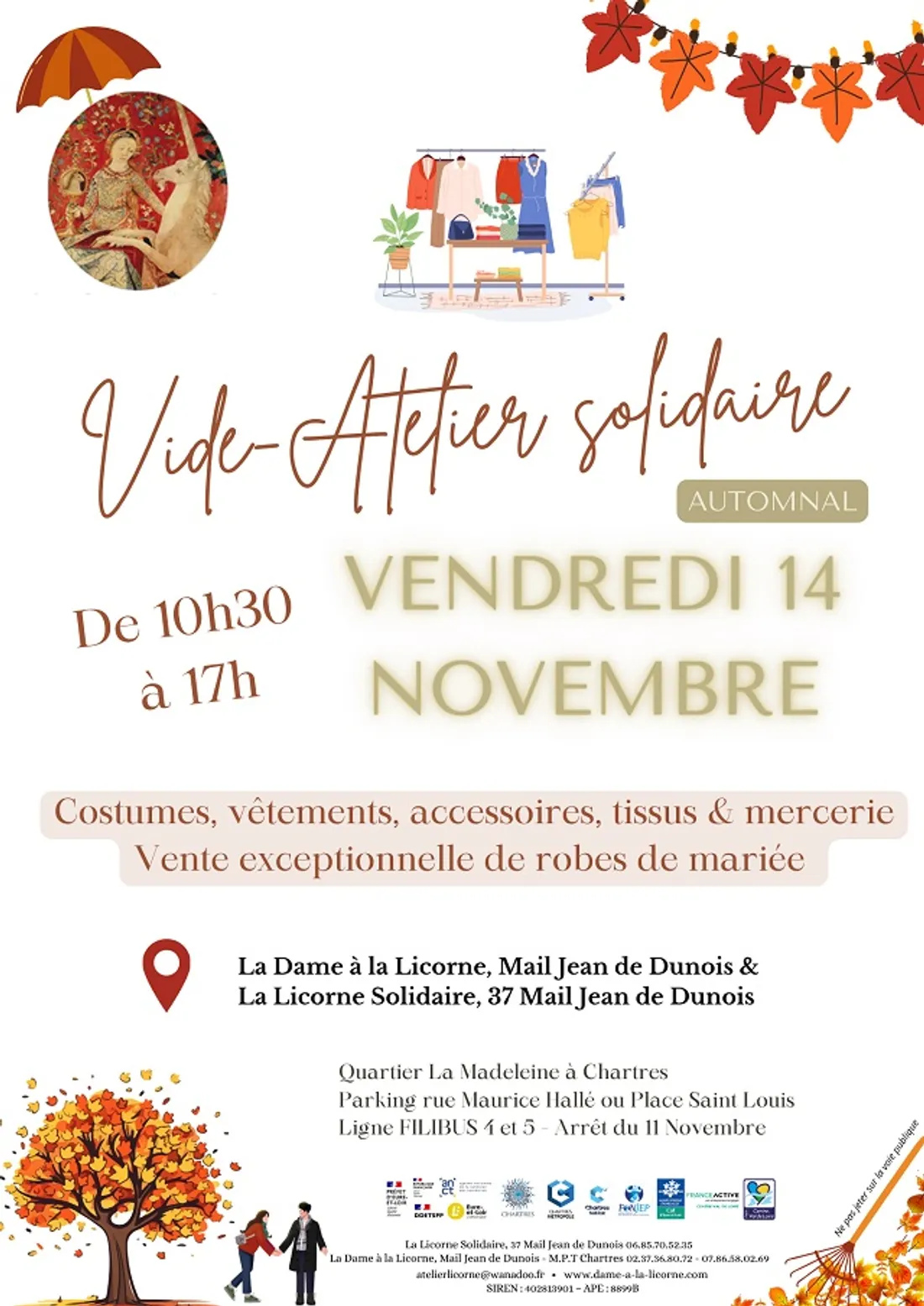 CHARTRES - Vide atelier solidaire de la Dame à la Licorne