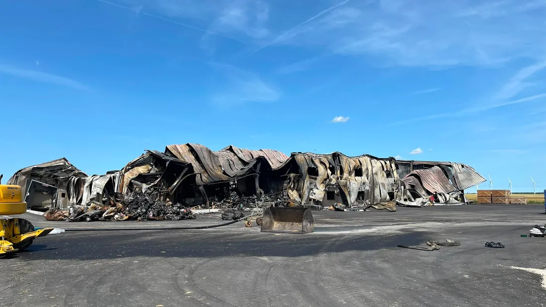incendie belsia reste de l'usine