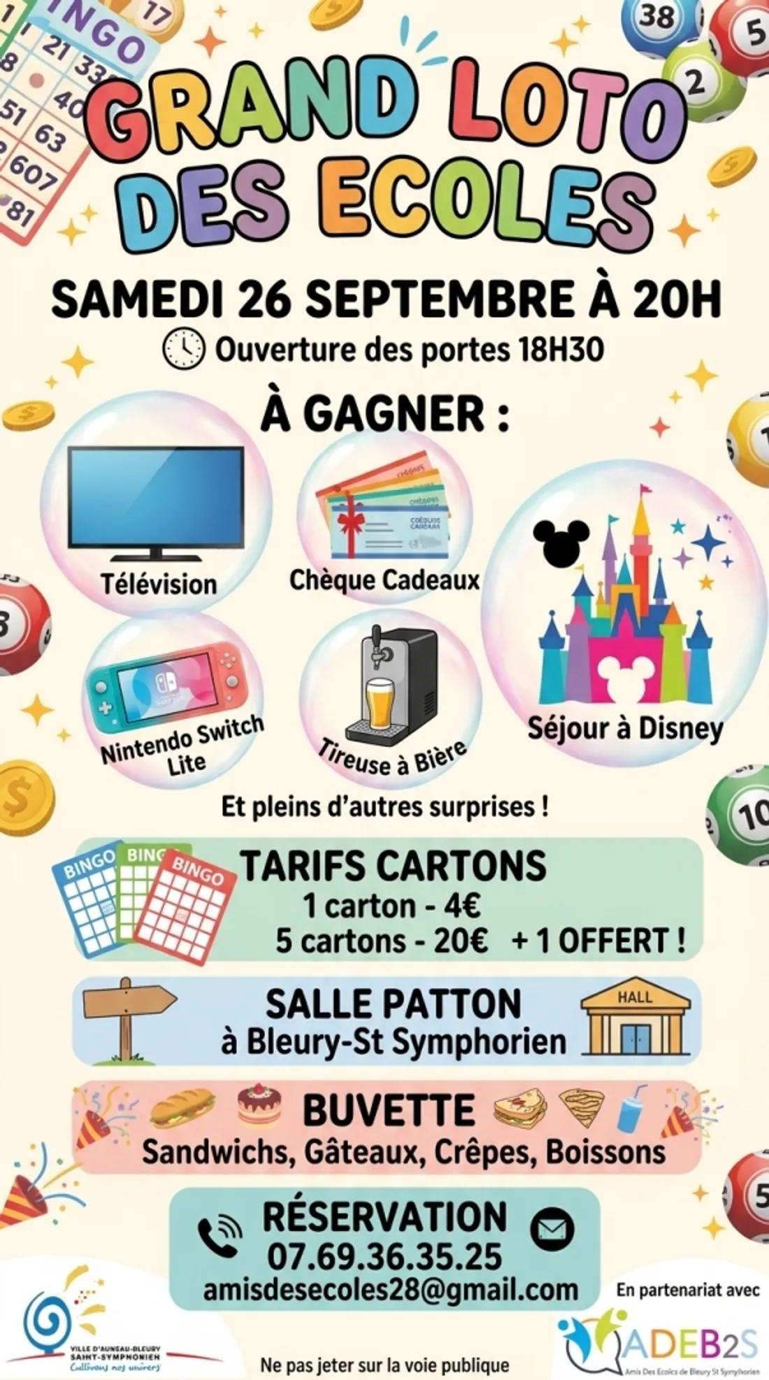 BLEURY-SAINT-SYMPHORIEN -Grand loto des écoles