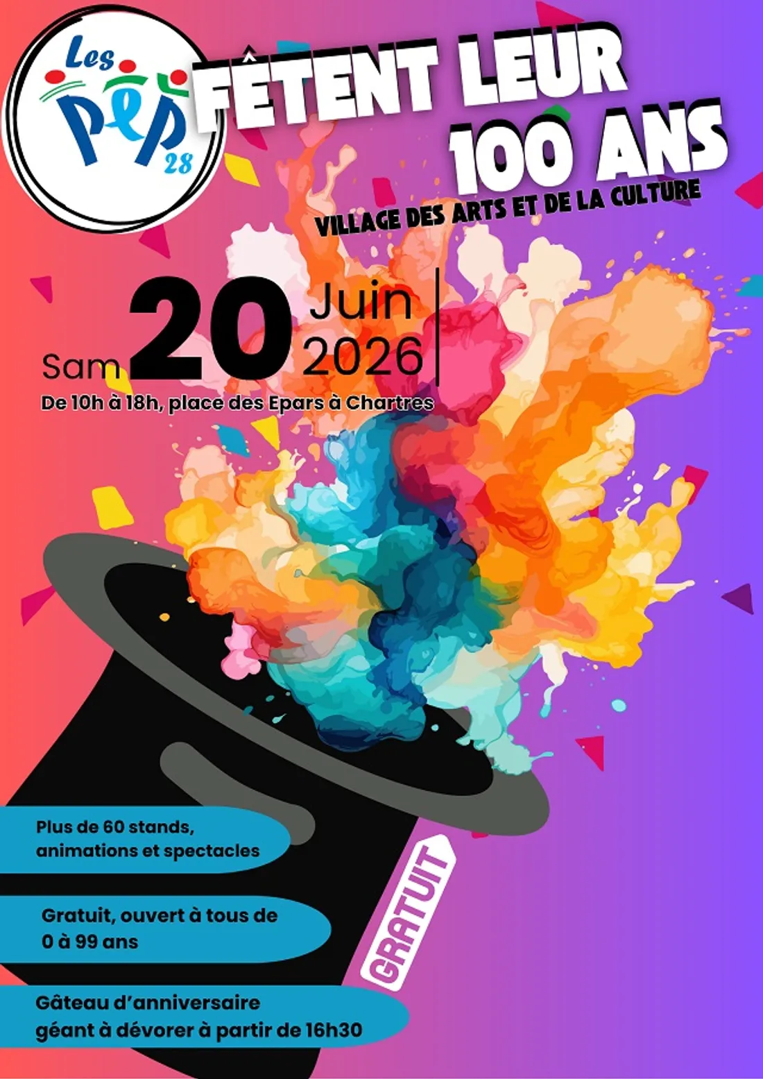 CHARTRES - Les Pep28 fêtent leur 100 ans : village des arts et de la culture