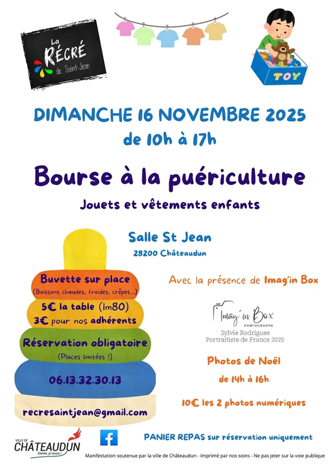 CHÂTEAUDUN - Bourse à la puériculture de la Récré de Saint-Jean