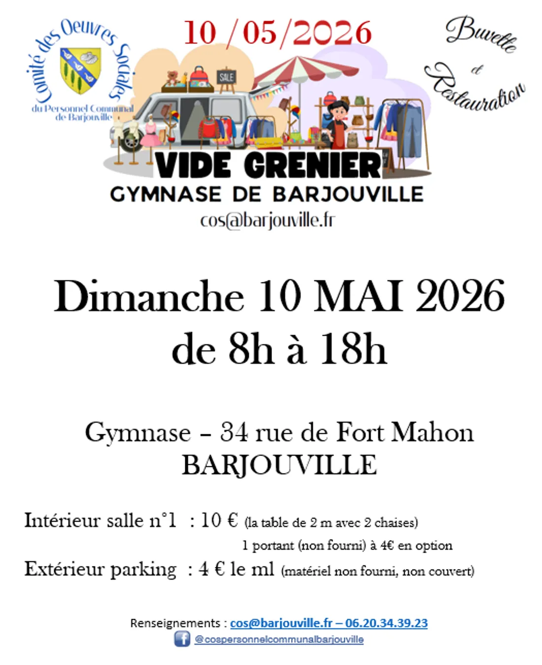 BARJOUVILLE - Vide-greniers du COS