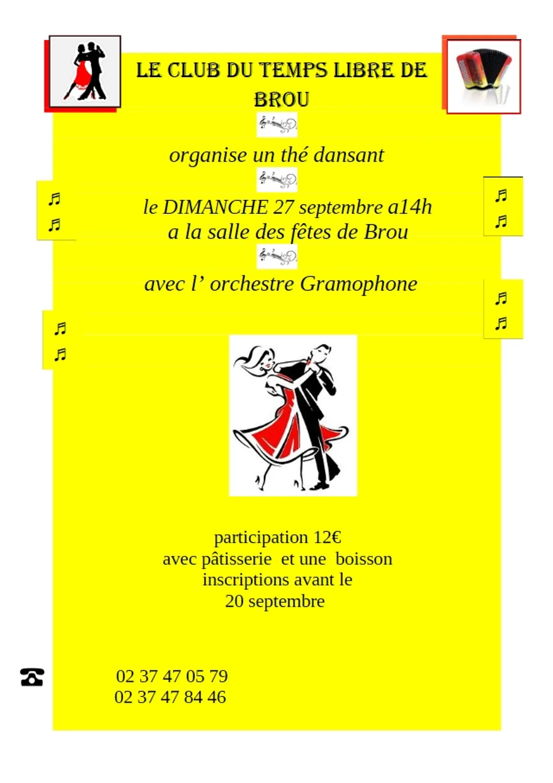 BROU - Thé dansant avec l'orchestre Gramophone